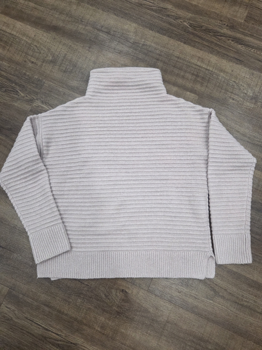 Madewell Ribbed Cowl Neck Sweater - Pale Blush